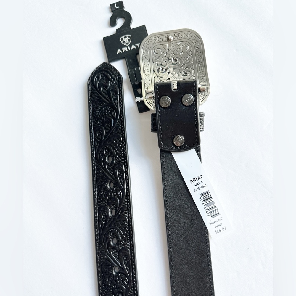 Classic Ariat Womens Rhinestone Filigree Belt - Picture 3 of 5